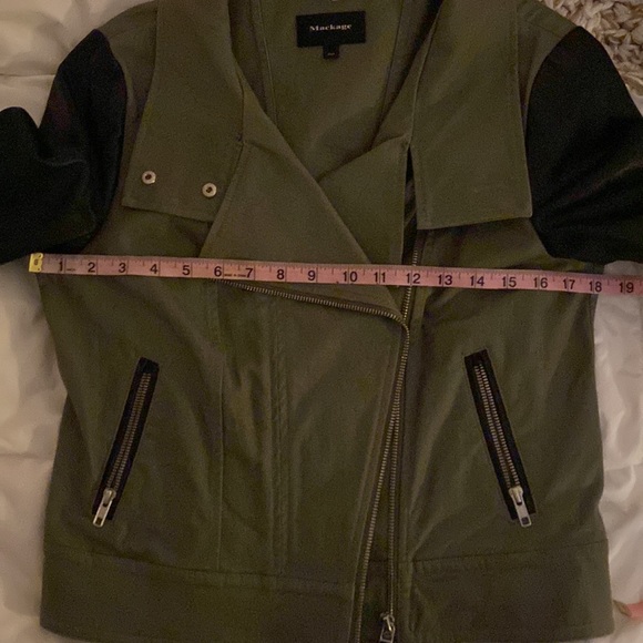Authentic Mackage leather sleeve moto jackets - Picture 15 of 15